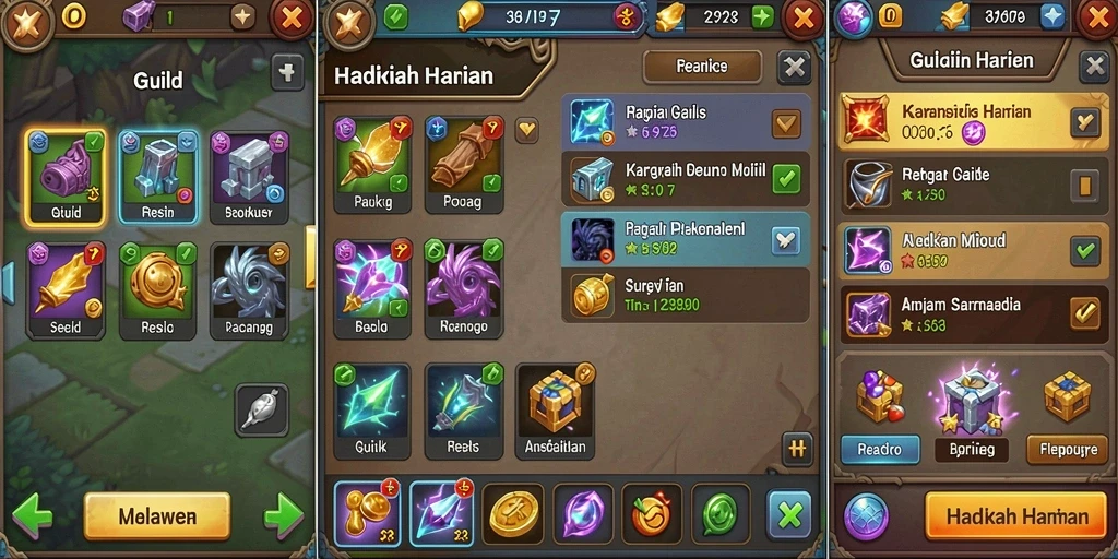 Karakter yang dapat disesuaikan dengan berbagai pilihan.